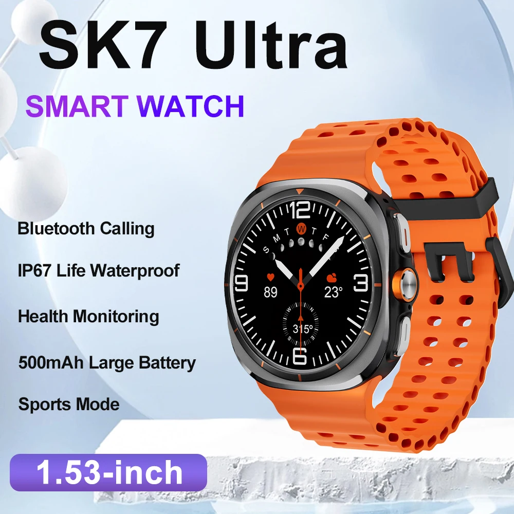 XUESEVEN SK7 Ultra Original Smart Watch BT Calling Wireless Charger  AI Voice Fitness Sport Tracker Men For Samsung Galaxy Watch