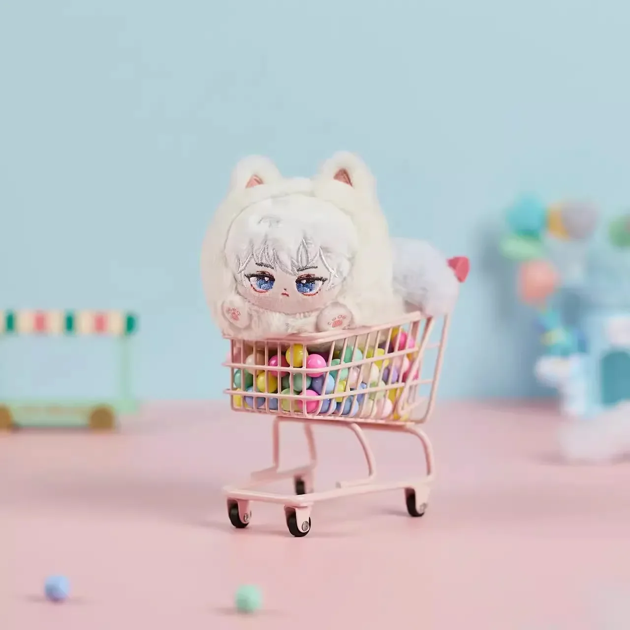 Anime LINK CLICK Shiguang Daili Ren Lu Guang Cheng Xiaoshi Qiao Ling Puppe Plüsch-Schlüsselanhänger Spielzeug Plüschtier Cosplay Kinder Geschenk süß