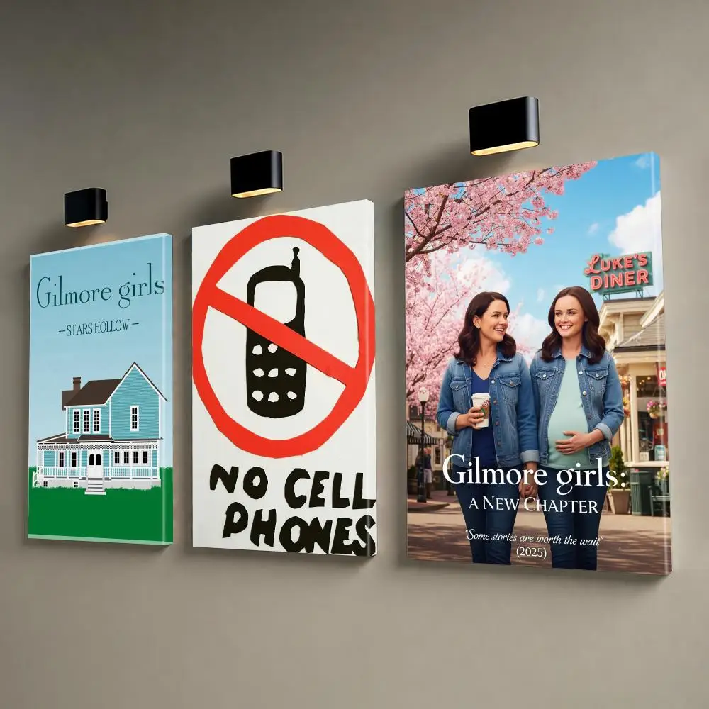 TV Drama G-Gilmore Girls Framed Wall Painting Canvas Wall Prints for Bedroom Living Area Office Hanging Picture Decor