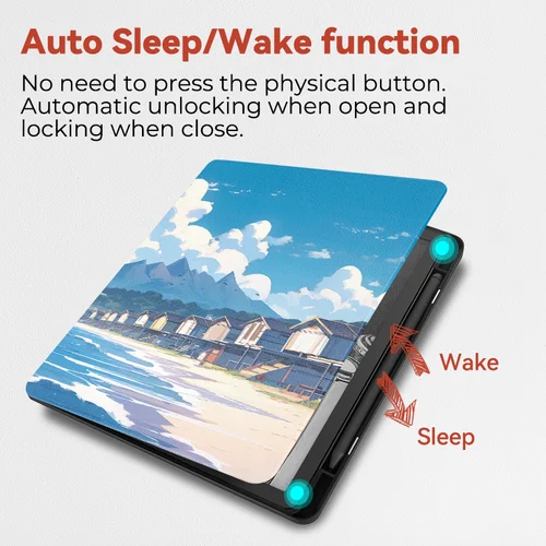 Imagen 2 del producto Funda Twosheep para Kindle Scribe 2024 y 2022, carcasa dura con tapa magnética, encendido automático con portalápices, pintura al óleo de 10,2 pulgadas