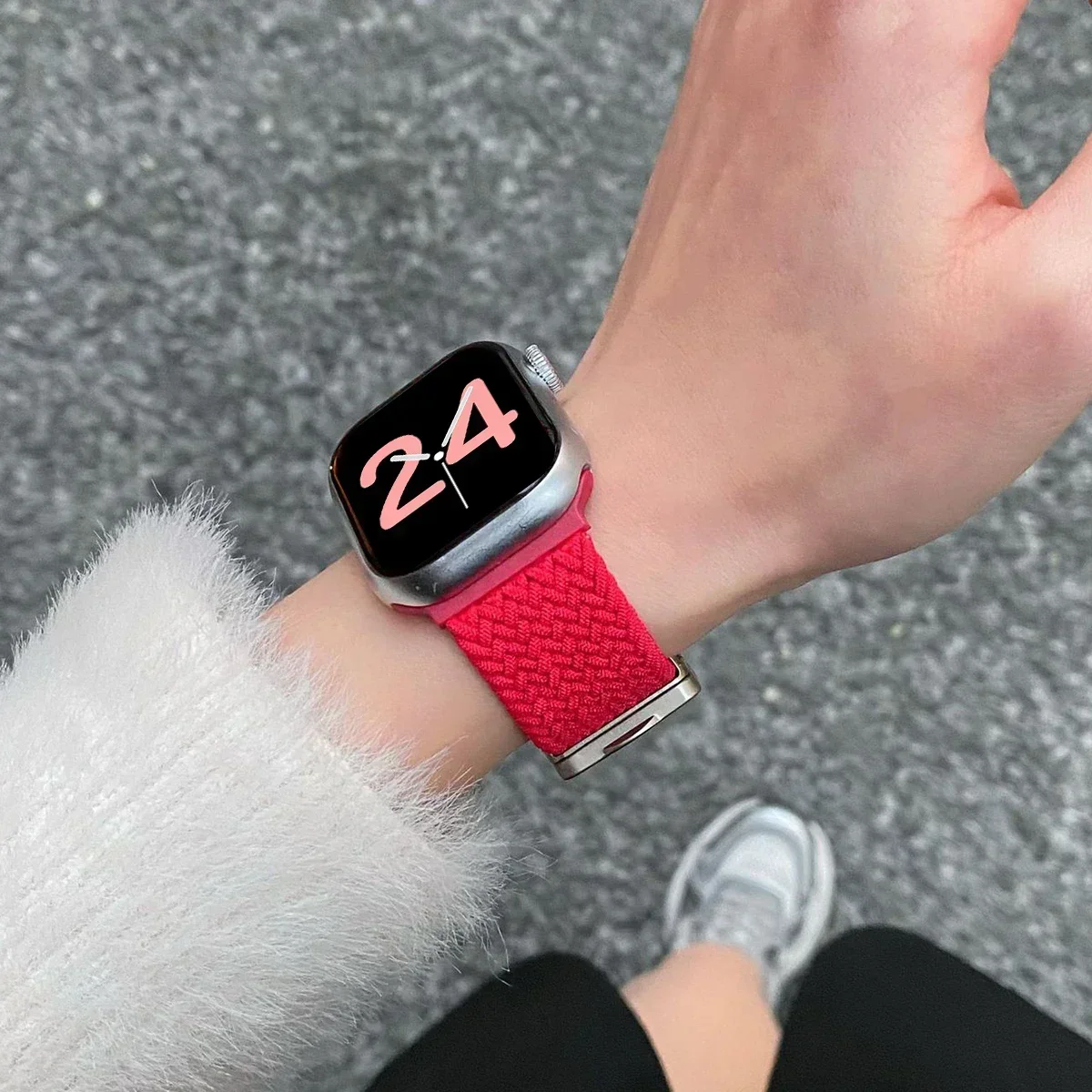 Apple Watch 40mm 44mm 46mm 42mm 49mm 45mm 41mm 38mm対応 キュートな蝶結びストラップ ブレスレット iWatch Series 10 SE 9 8 7 6 Ultra 2バンド