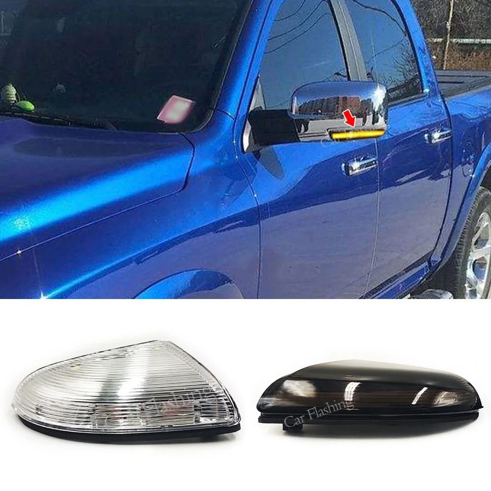 For Dodge Ram pickup trucks, reversing mirror lights, turn signals, RAM rebels, long horn rearview mirror lights