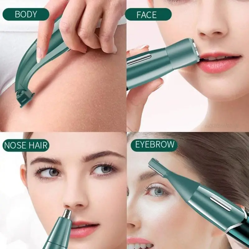 27RB 4 in 1 여성 전기 에피터 비키니 눈썹 코 레이디 트리머 제모