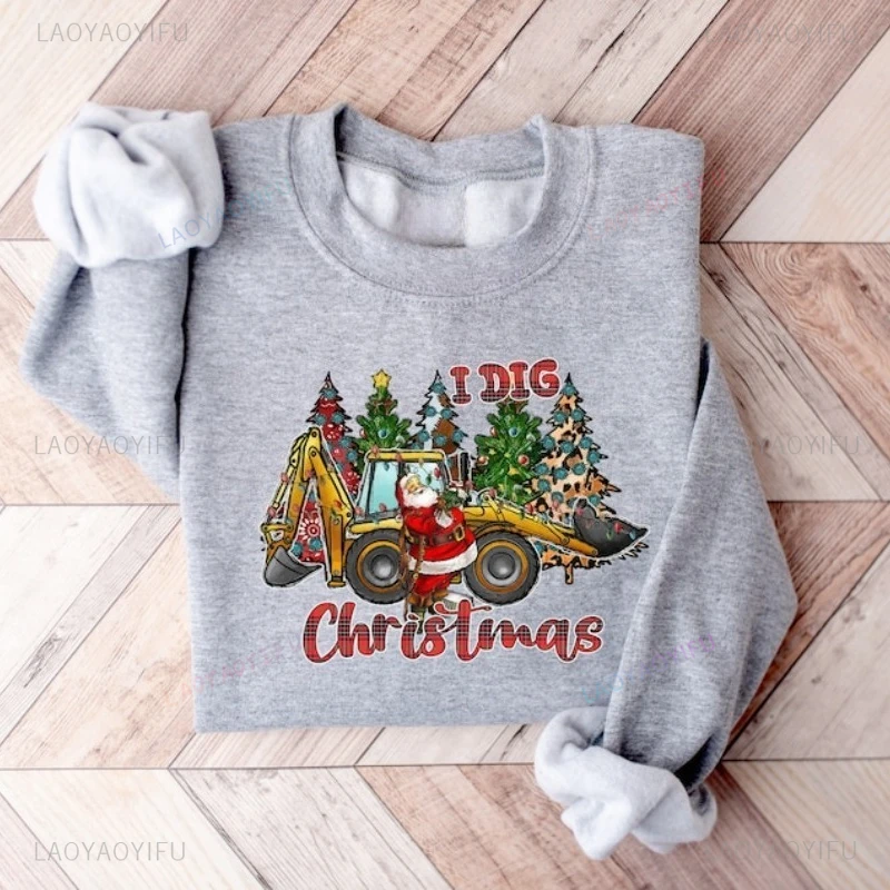

Christmas Trees Hoodie Humor Style Automobile Funny Pattern Pullover Christmas Sweatshirt Funny Festival Gift Streetwear