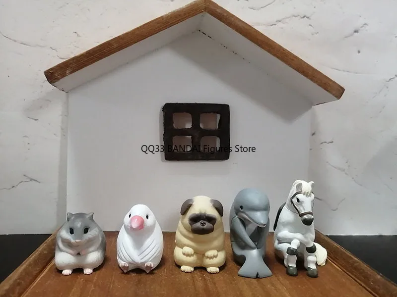 BANDAI Urocze Zwierzątka Gashapon Zabawki Wenniao Chomik Delfin Koń Seria Czekająca Figurki Akcji Model Kapsułka Prezent Niespodzianka dla Dzieci