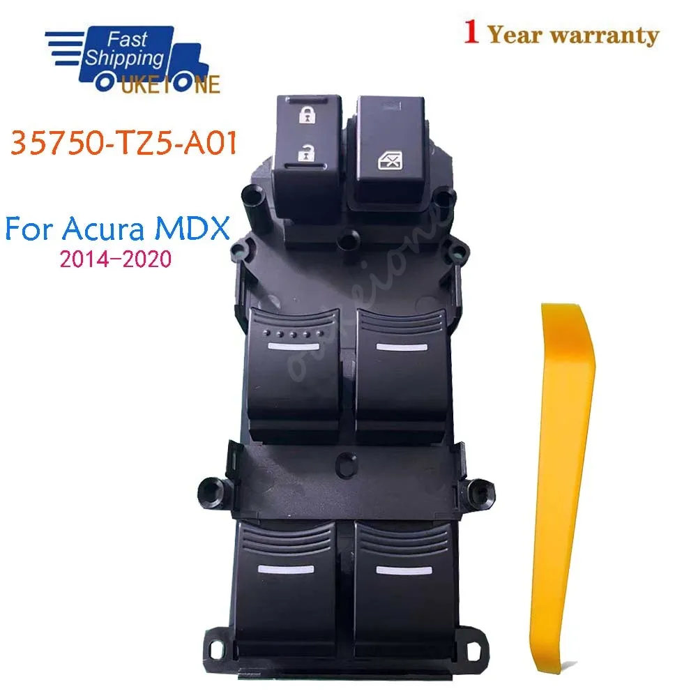 35750-TZ5-A01 Interruptor Eléctrico para Ventanilla de Puerta del Conductor, para Acura MDX 3.5L 2014 2015 2016 2017 2018 2019 2020, Accesorios para Auto