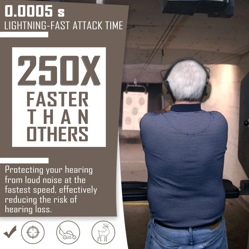 Prohear tiro fone de ouvido eletrônico com bandana gel almofadas 5x amplificação som earmuffs protetores auditivos para caça