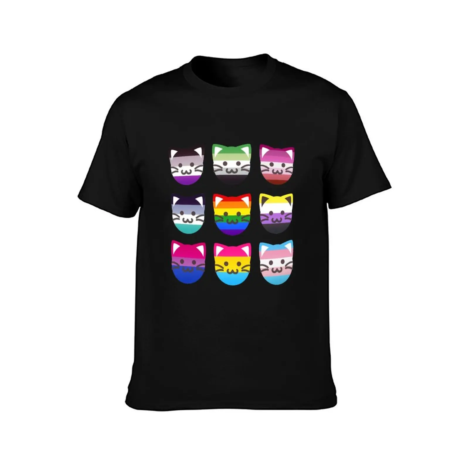 LGBTQ+ Pride Cat Pack (Read Artists Note) T-Shirt plain new edition anime clothes anime fruit of the loom mens t shirts