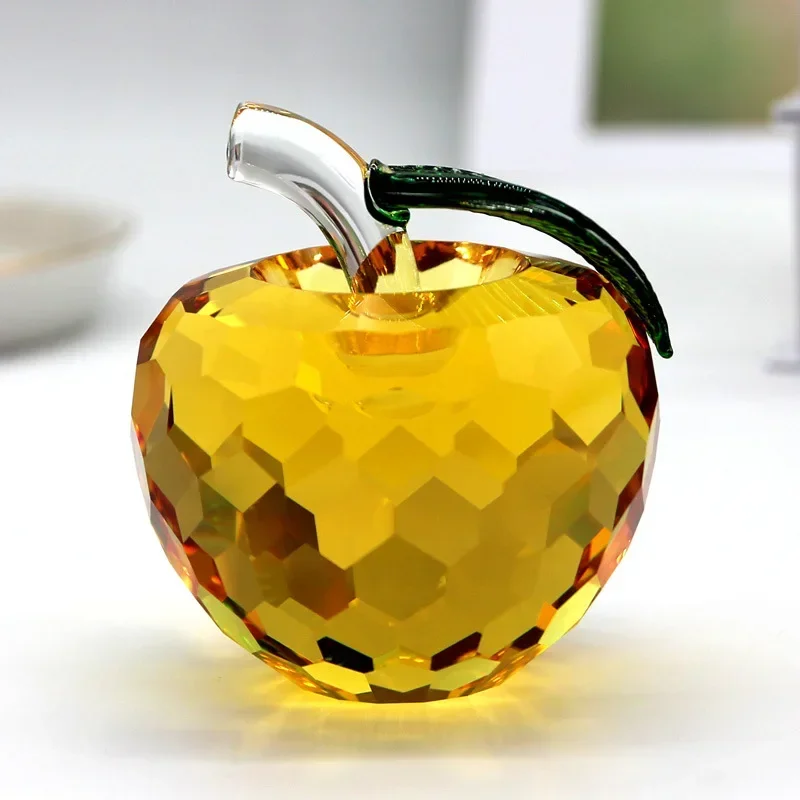 Crystal Apples Valentine's Day Gift Christmas Peace Fruit Gift Ornament Mutual Handwritten Gift Room Decoration Accessories