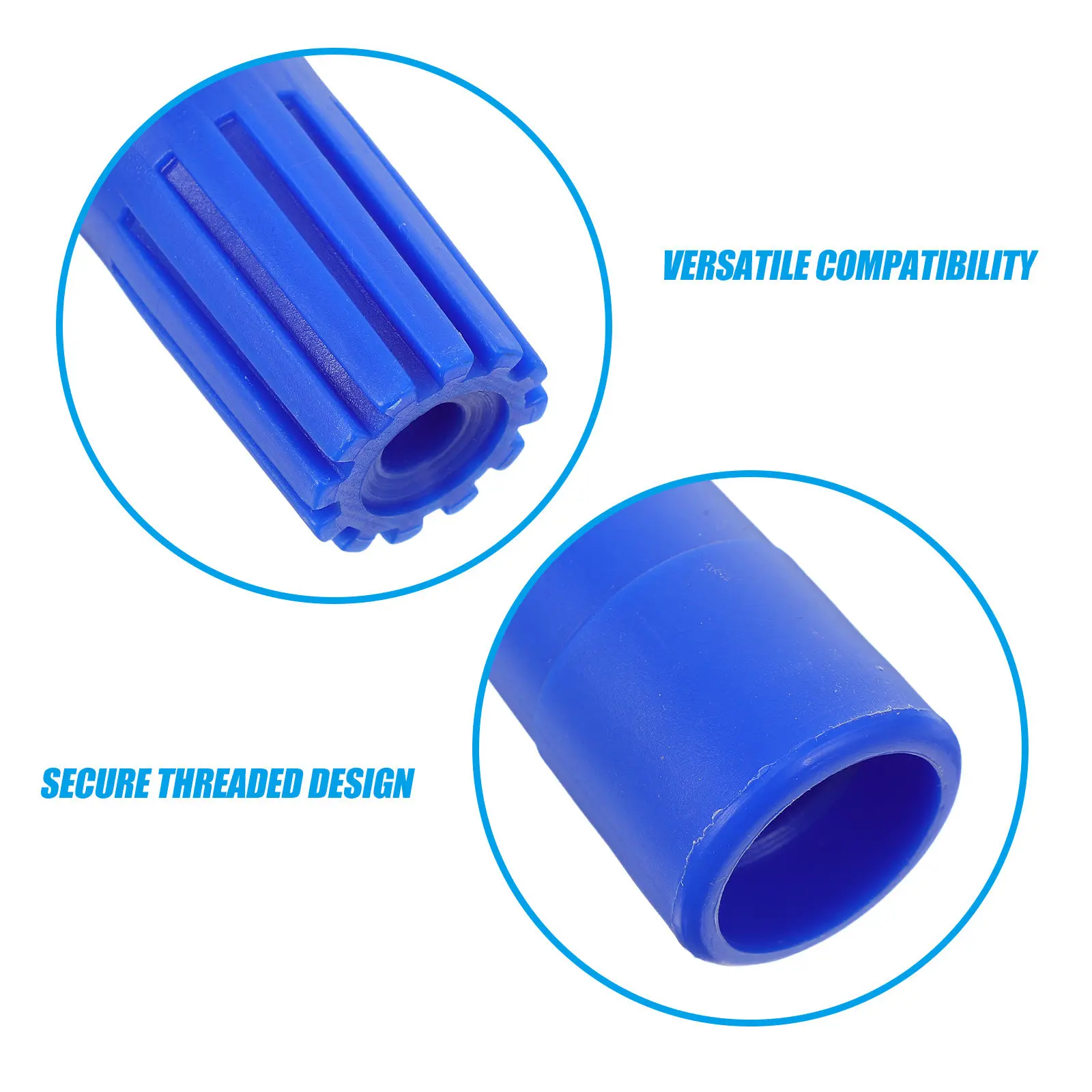 Broom Handle Tip Mop Pole Adapter Replacement Extension Threaded Attachments Mops