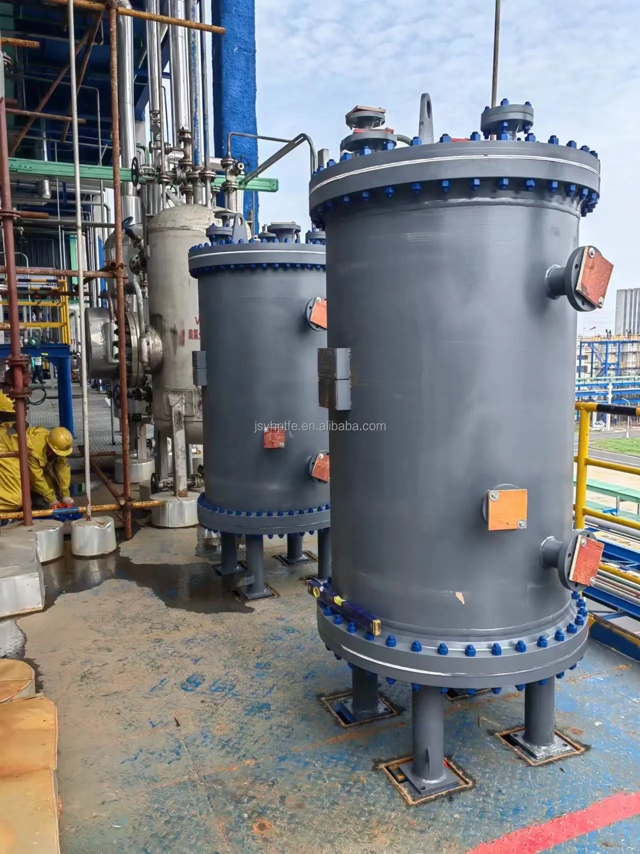CL150 90 Degree Elbow with PTFE Lined Steel Fittings DN25-DN600 Spool Pipes for Chemical Plant Use