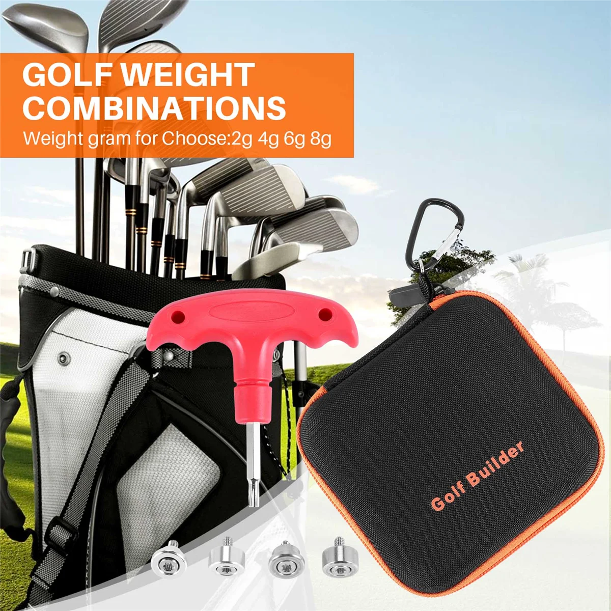 Golf Head Weight with Wrench Kit for Taylormade Stealth/Stealth Plus Driver Fairway Wood Hybrid Weights 2G 4G 6G 8G