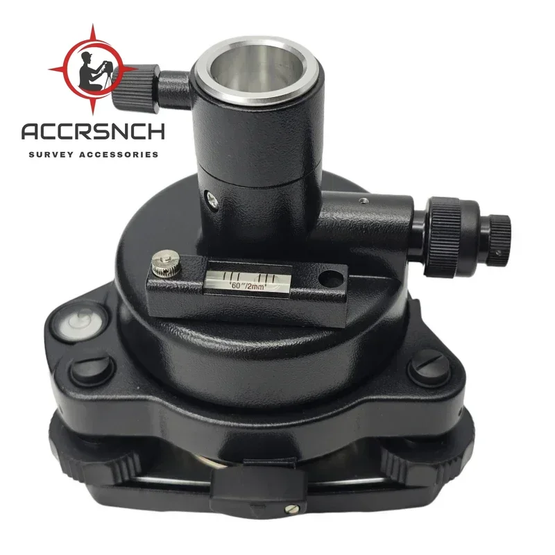 ACCR Black Three-Jaw Tribrach with Adaptor for Trimble Pentax Nikon All Brand Total Station Prism Adapter with Optical Plummet