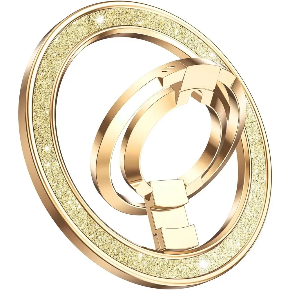 

Flexible Rotation Magnetic Phone Ring Holder, Stylish Stand for Phones 17-14 Pro Max Plus Air, Gold