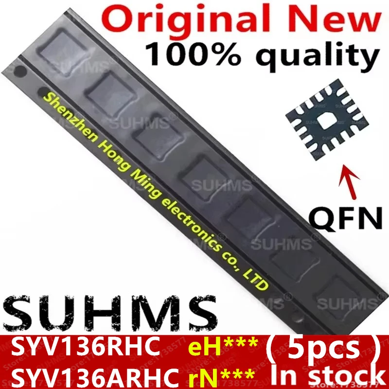(5 Stück) 100 % neuer SYV136RHC SYV136 eHBJF eHEND eH... SYV136ARHC SYV136A rNE.. QFN-16-Chipsatz