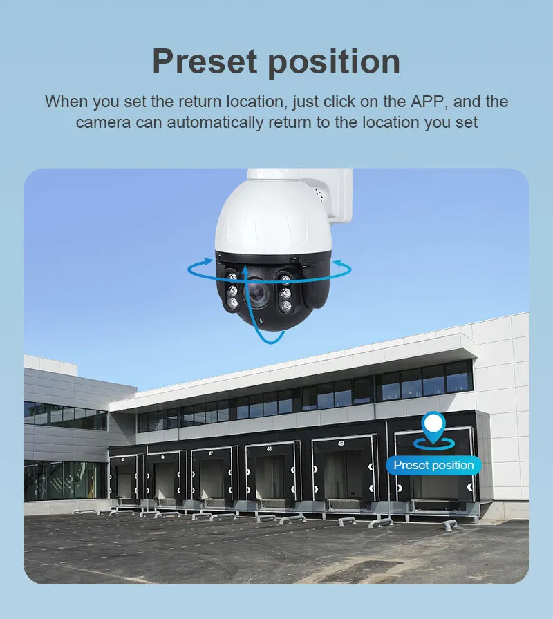 5MP 1944P 5X Optical Zoom Full Color Wireless PTZ IP Speed Dome Camera Support Onvif NVR Ai Humanoid Detection CCTV Monitor