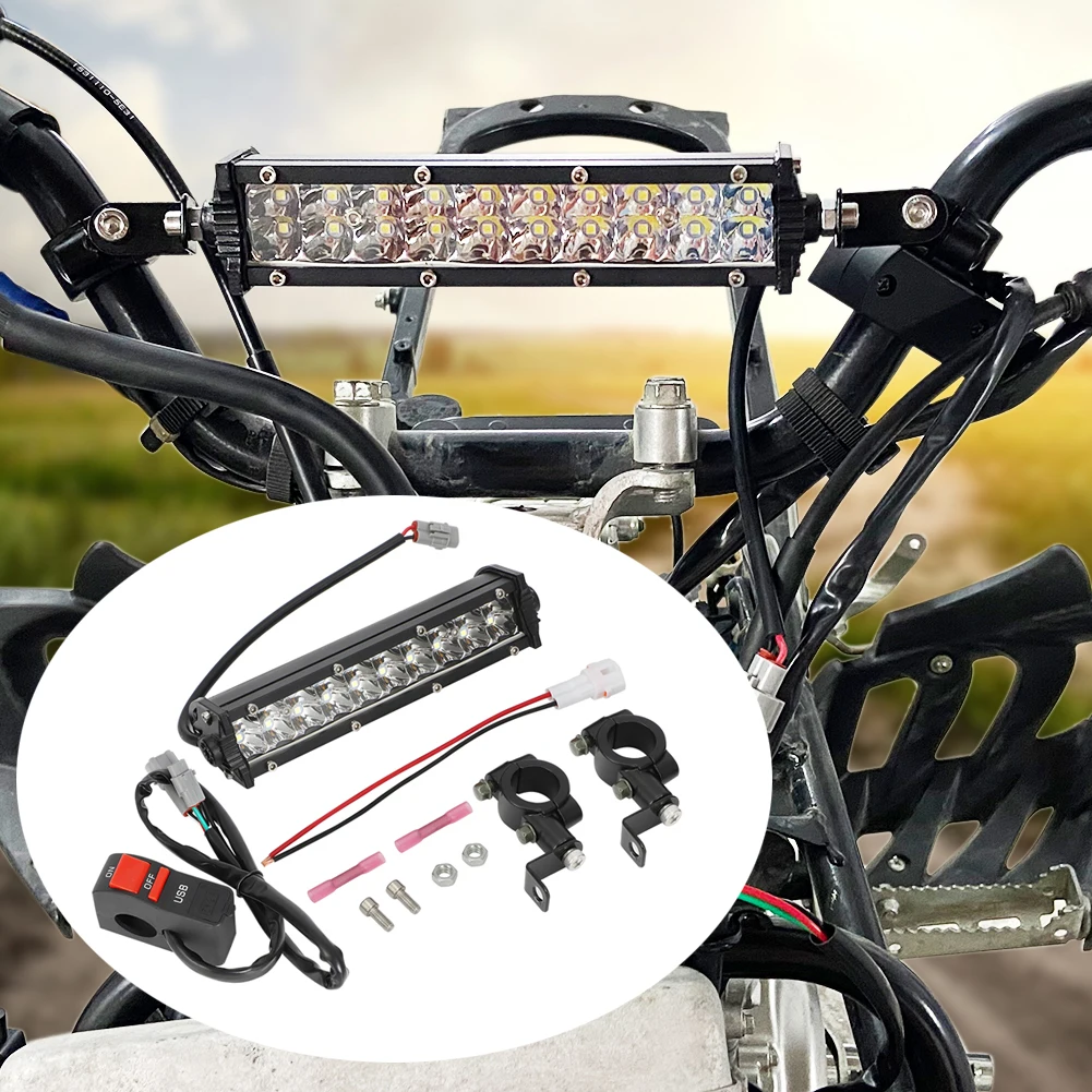 60W LED Front Headlight & Switch Kit Set With ON/OFF Switch For Yamaha Raptor 700 700R 50 80 125 250R YFM90R Banshee 350