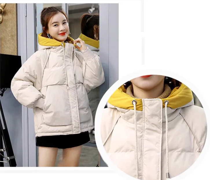 Women's Clothing Fashion hooded short down coat Winter New