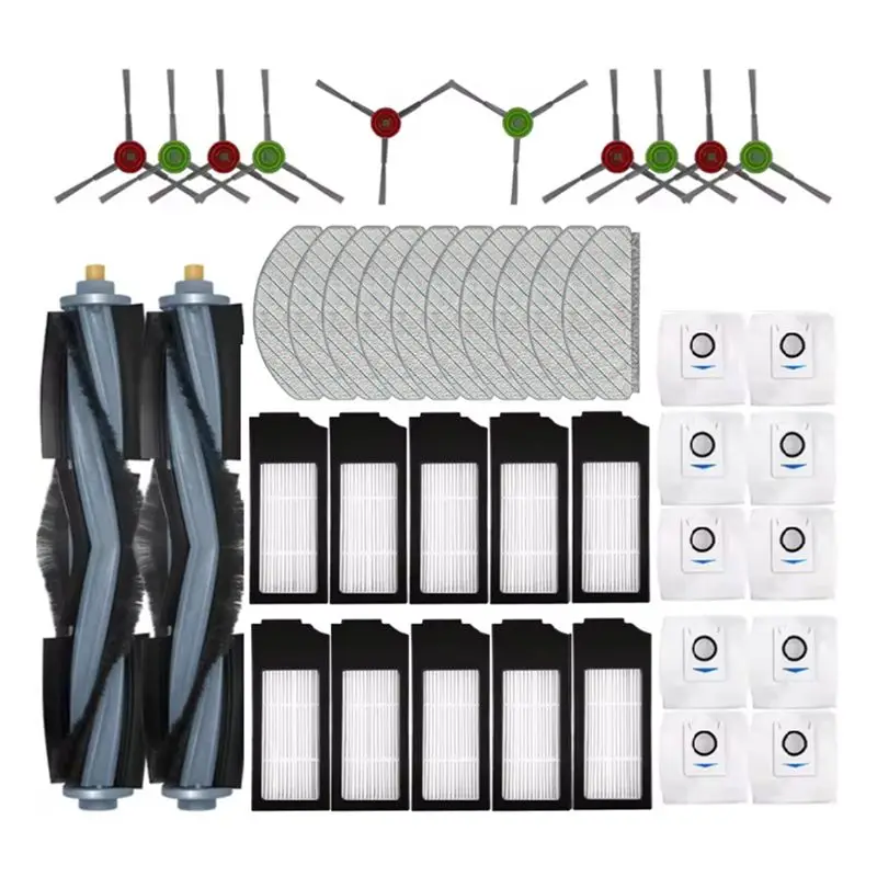 

Комплект из 42 предметов A50F для роботов-пылесосов ECOVACS T10 PLUS/X1 PLUS: основная и боковые щетки, HEPA-фильтр, салфетка для влажной уборки, мешок для сбора пыли