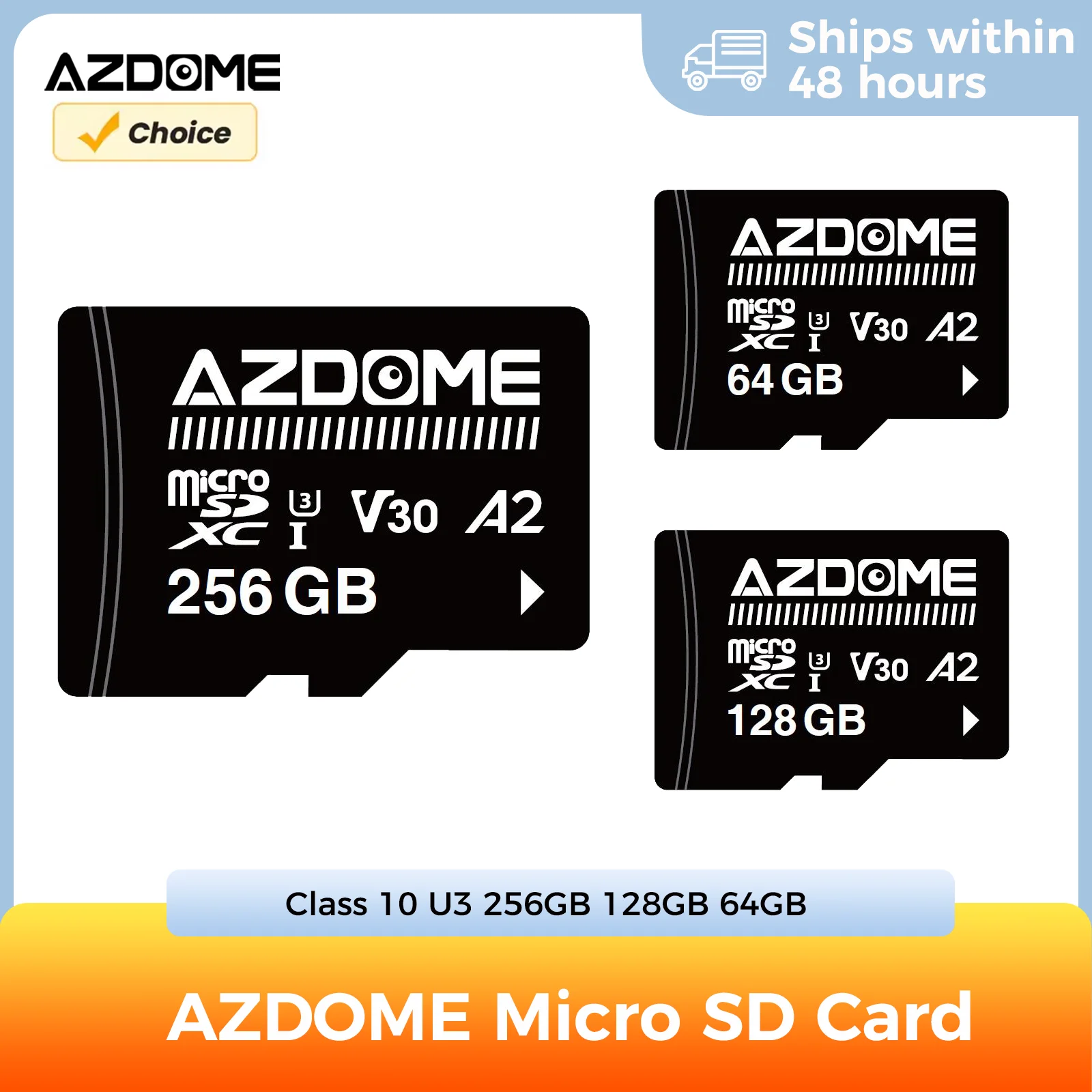 

Высокоскоростная карта памяти AZDOME 64 ГБ, 128 ГБ, 256 ГБ для видеорегистраторов AZDOME M550 Max, M300S и т.д., адаптеры для автомобильных видеорегистраторов, класс 10 U3, Micro SD.