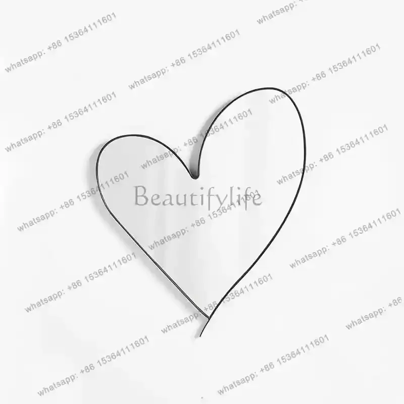 Living Room Minimalist Mirror Wall Decoration European Heart Dressing Mirror Hanging Abnormity Spiegel Wand Home Decorations