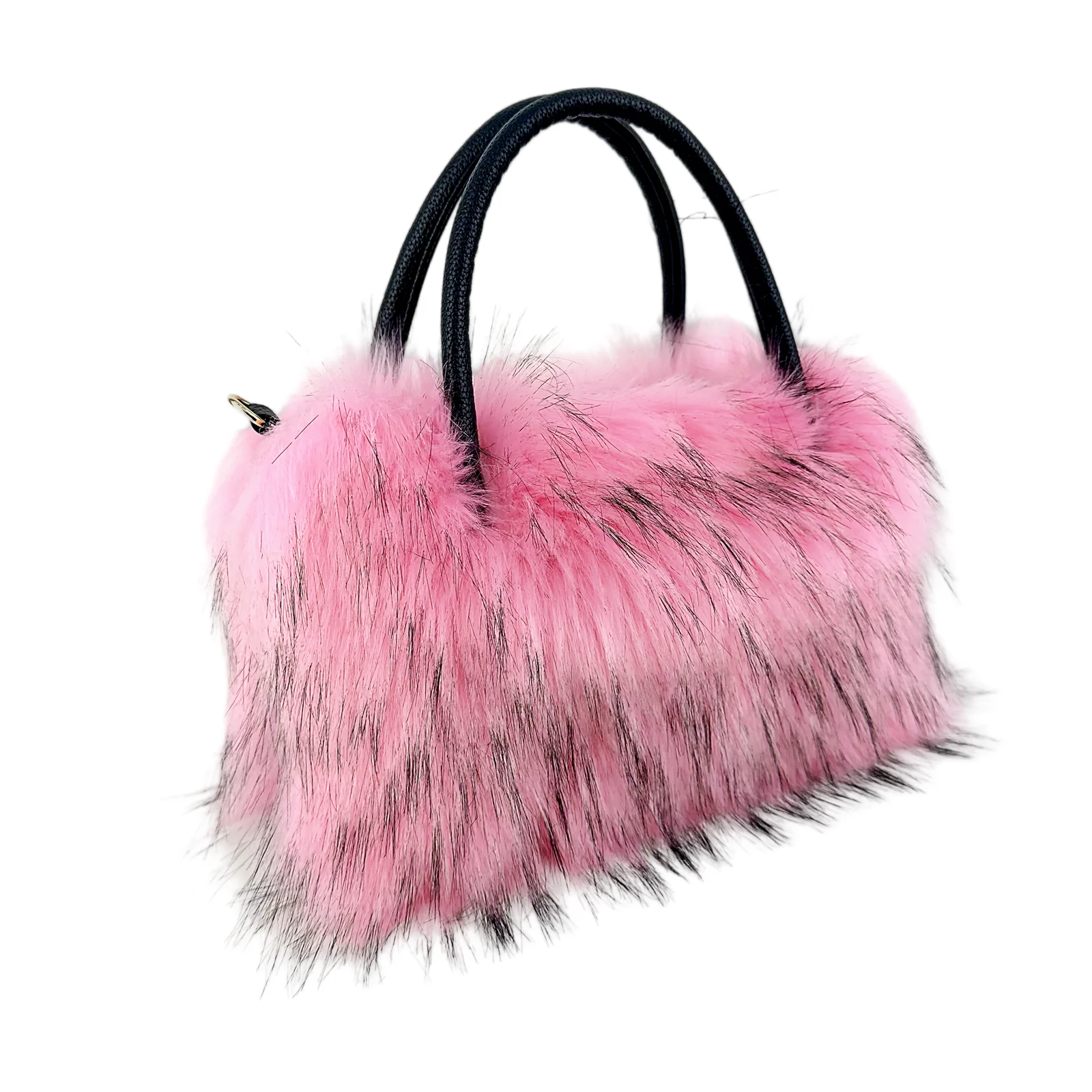 Women\'s Fur Large Capacity Commuter Bag Stereotyped Fashionable Crossbody Shoulder Handbag