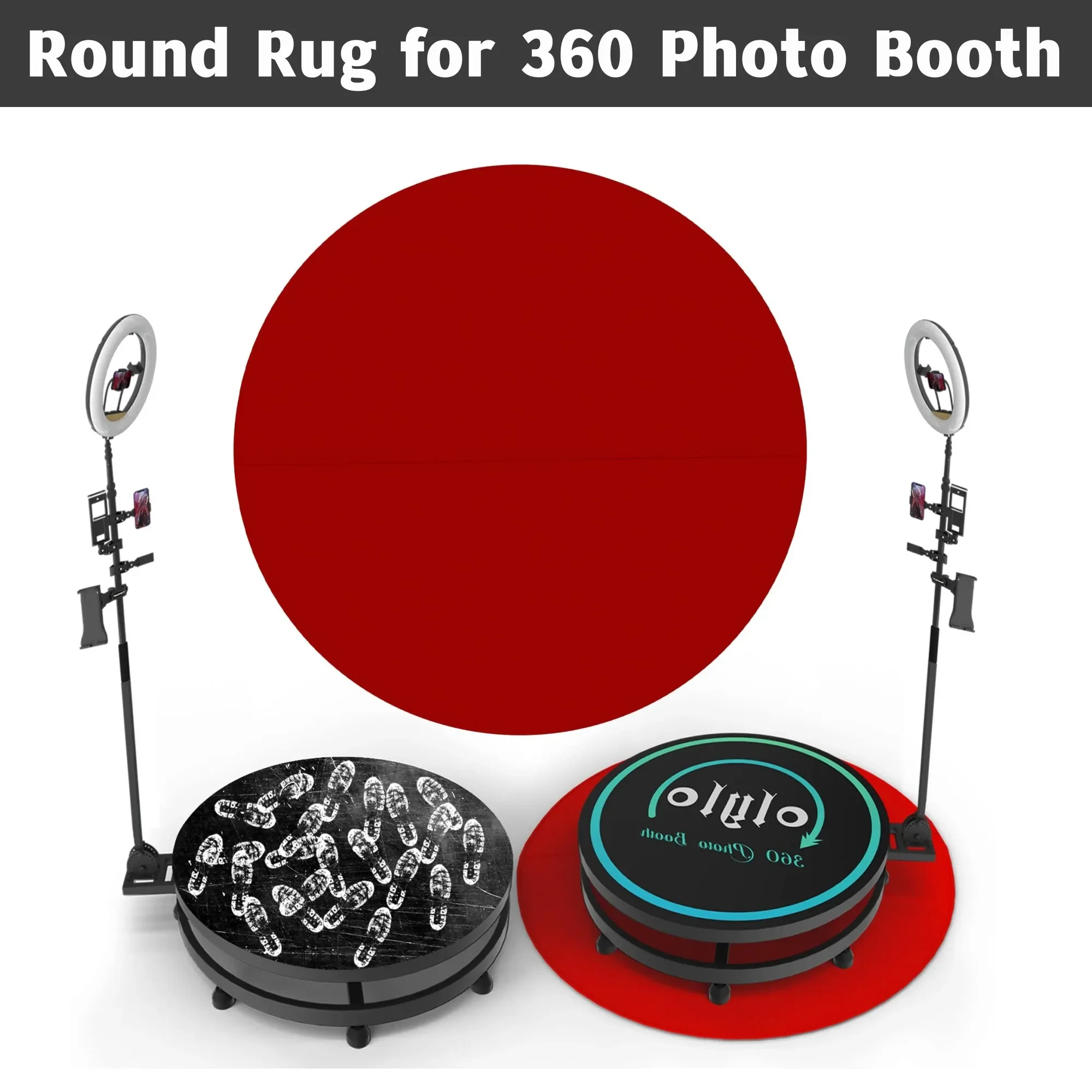 for 360 Photo Booth Round Rug Accessories Large Area  for 360 Slow Motion Photo Booth Round Rug Non Slip Rug Pads