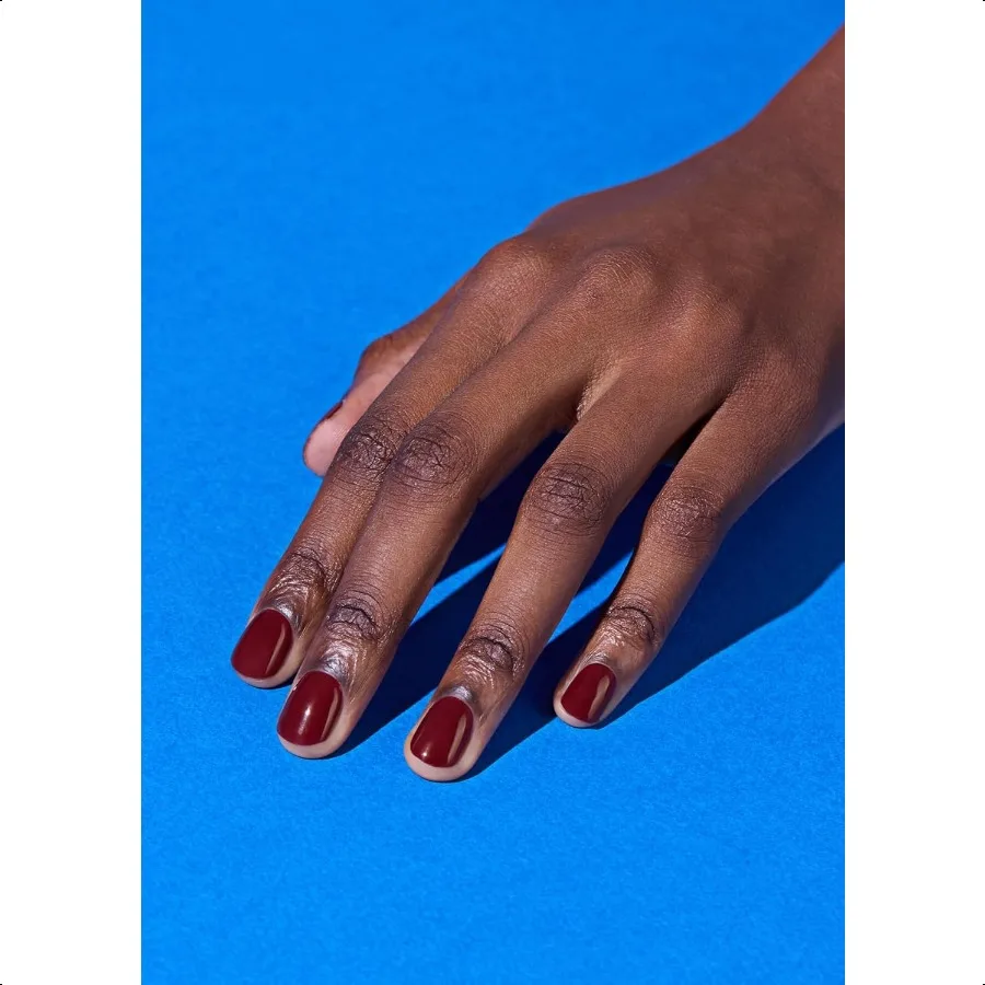 Paski do paznokci semi-cured gel Ohora N Classic Bury Red, kompatybilne z każdą lampą UV LED, jakość salonowa, długotrwałe, łatwe w aplikacji.