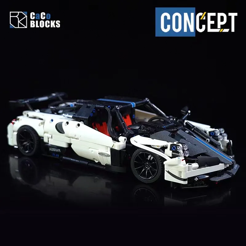 1443PCS Technical Pagani Zonda Sport Car Building Blocks Model Collection Gifts Assemble Vehicle Bricks Toys For Adult Boys