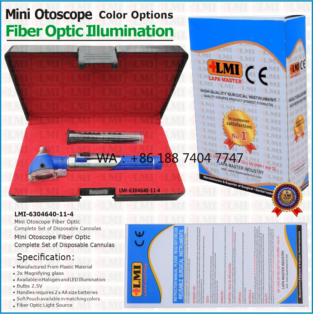 Equipement-de-diagnostic-optic-blue-otoscope-a-fibre-optique-bleue-usage-hospitalier-otoscope-a-fibre-optique-professionnel