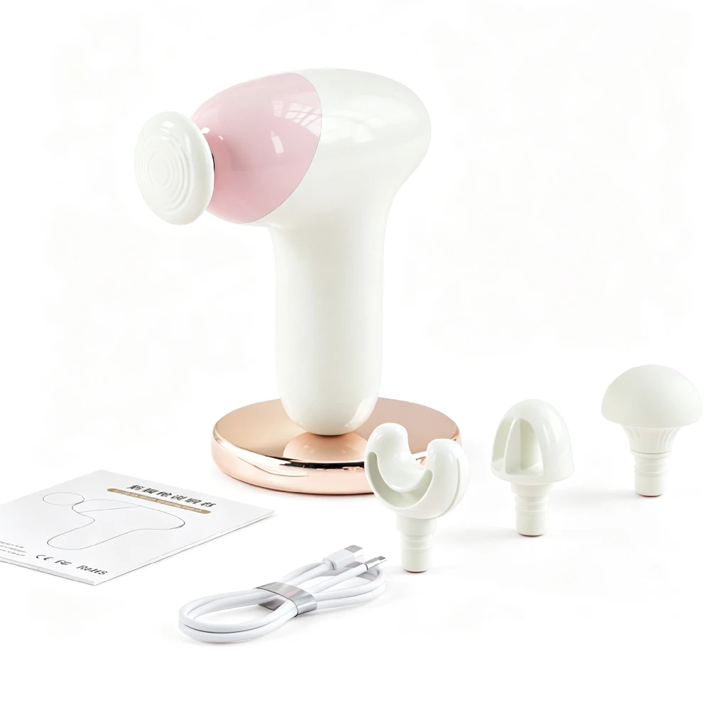 USB Submarine Appearance Fascia Gun Smooth Hand Feel 4 Exquisite Massage Heads with 5 Levels of Force Adjustment