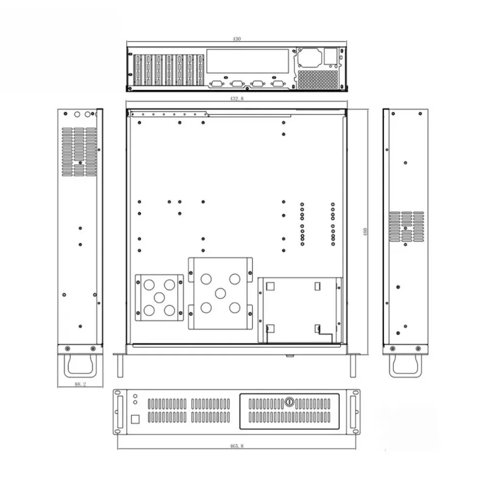 KTB IPC-2010 PC industrial grade 2U rack-mounted industrial computer supports horizontal expansion slots 2 * hot-swappable