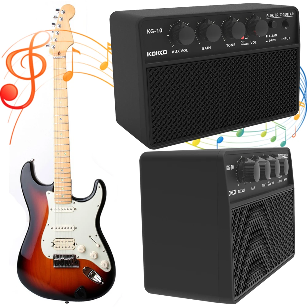 Mini Guitar Amplifier with 6.35mm Universal Interface Professional Guitar Amp Headphone Output USB Charging Guitar Accessories