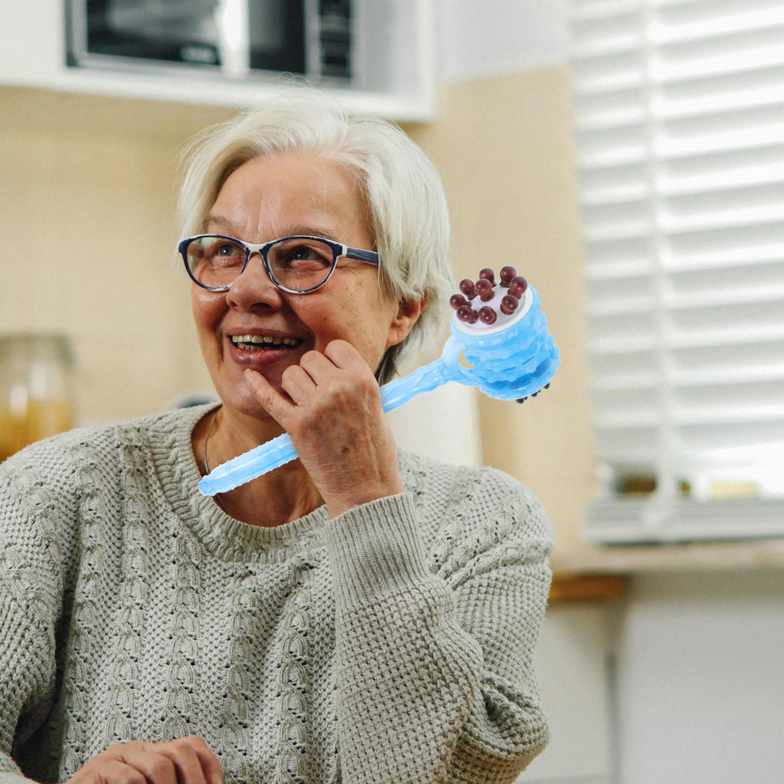 مطرقة تدليك مزدوجة الرأس، مدلك خلفي خشبي لاسترخاء الجسم بالكامل، أداة قرع ساق الكتف، تدق ليمفااتي محمول باليد