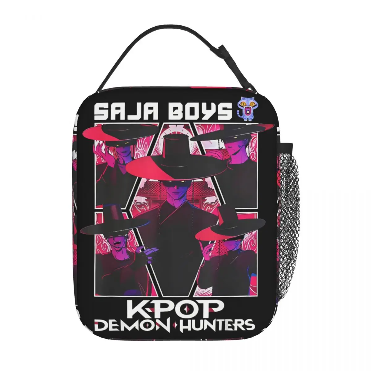 

Saja Boys Kpop Demon Hunters Huntrix Insulated Lunch Bag 2025 Movie Storage Food Box Portable Thermal Cooler Lunch Boxes