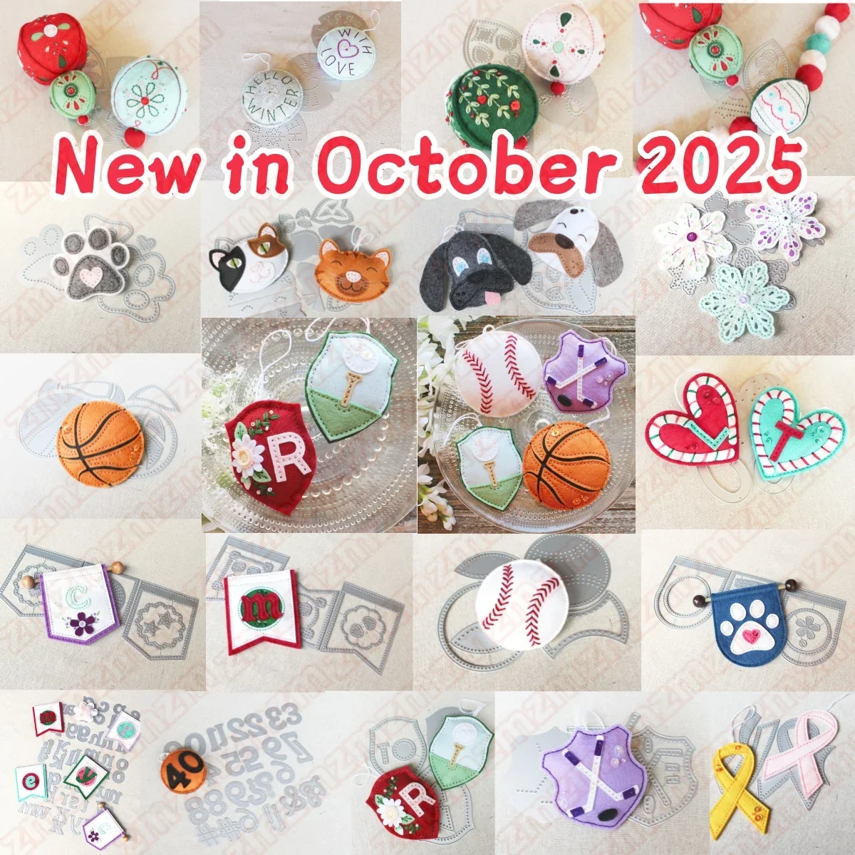 2025 Winter Basic Bauble Ball Animal Numeral Metal Cutting Dies for DIY Making Card Scrapbook Embossed Decoration Felt Dies