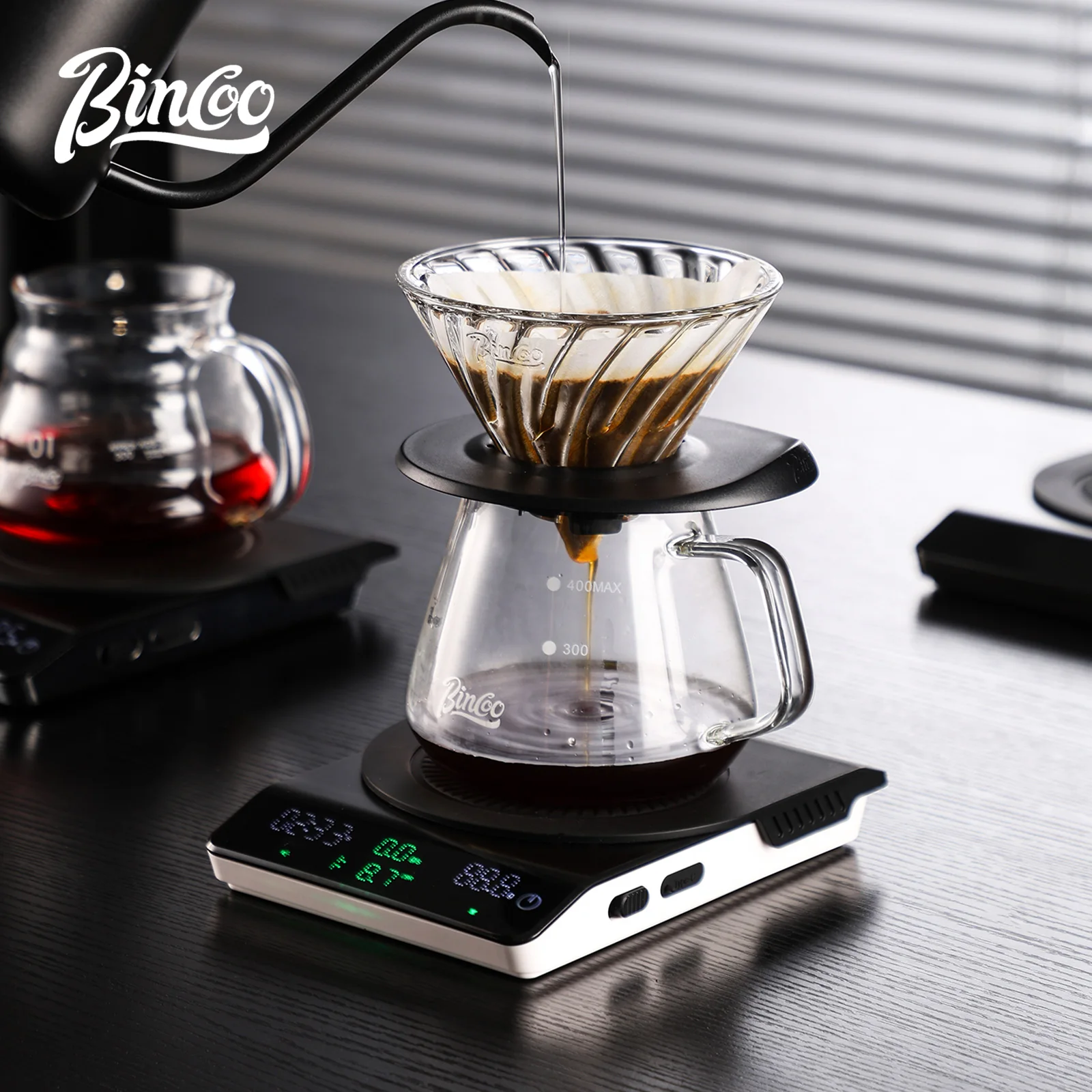 Bincoo Bluetooth Coffee Scale – High Precision Espresso Weighing, Timer Assist for Pour Over, Smart Digital Scale