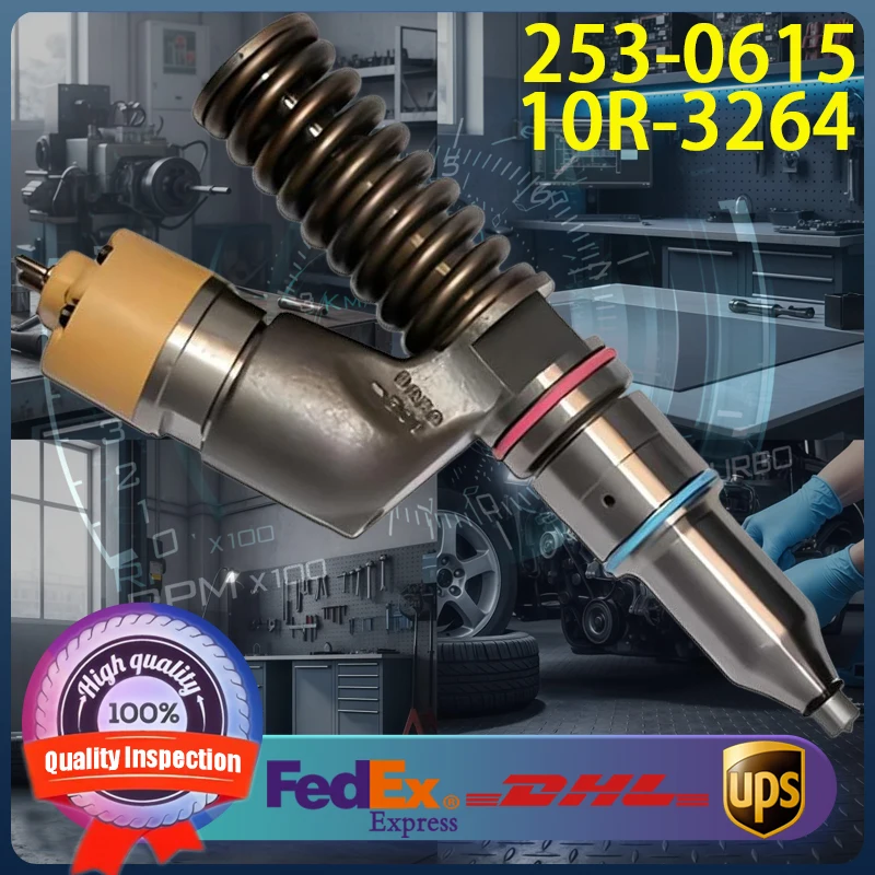 

253-0615 High Quality Diesel Fuel Injector 10R-3264 for Caterpillar CAT Engine 3406 C15 C-15 C18 C27 C32 Excavator 365C 365CL