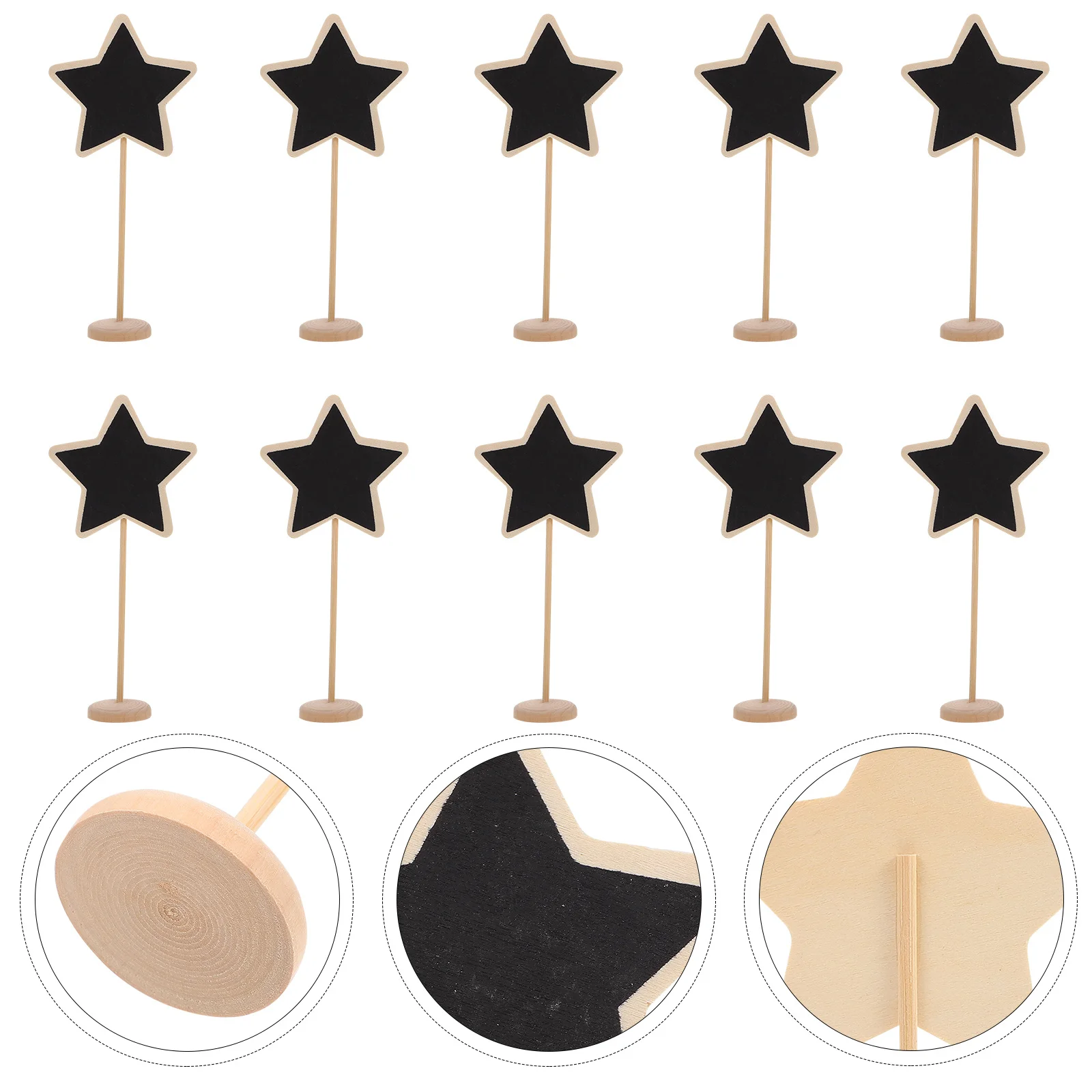 

10Pcs Mini Wooden Chalkboards Versatile DIY Message Inserts for Plant Pots Party Favors Holiday Table Settings Chalkboard