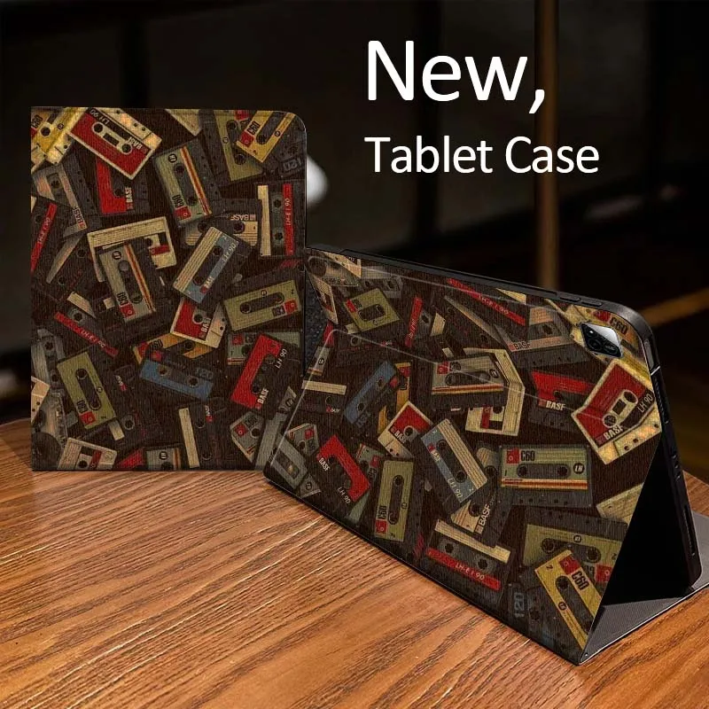 

Vintage Pattern Magnetic Tape Case For Xiaomi Mi Redmi Pad 2 4 5 7S 6S 6 7 8 Plus SE Pro K 2025 inch 8.7 11 Tablet