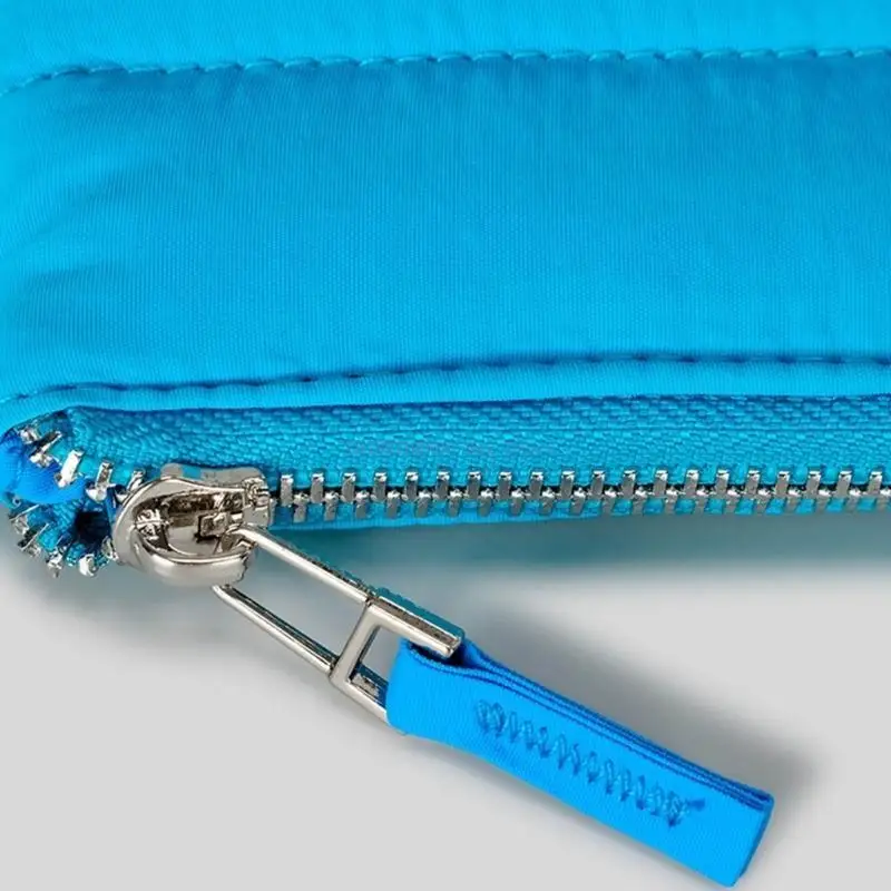 340D Japanese Soft Quilted Card Holder With Zippers Coin Purse Wallet Storage