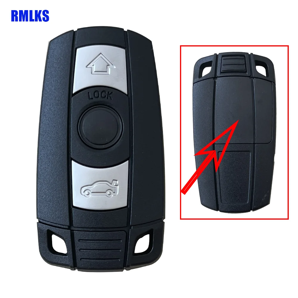 New 3 Button Car Remote Key Case For BMW 1 3 5 6 Series E90 E91 E92 E60 Uncut Remote Key Shell Smart Key HU92 Blade Fob