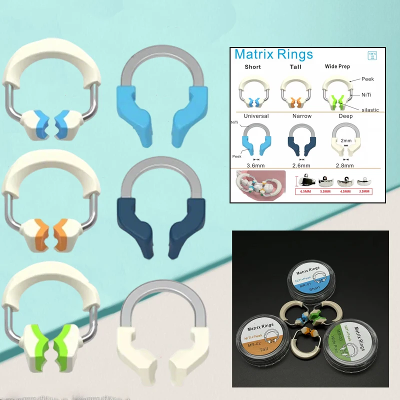 

Набор из 3 секционных контурных матриц для стоматологии, автоклавируемый, сменный, инструмент для стоматологических работ