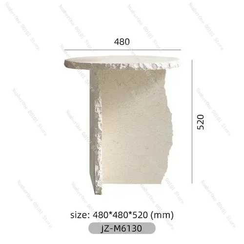 

French Style Side Light Luxury Sofa Side Cabinet Corner Marbling Small Coffee Mid-Ancient Art Table furniture living room