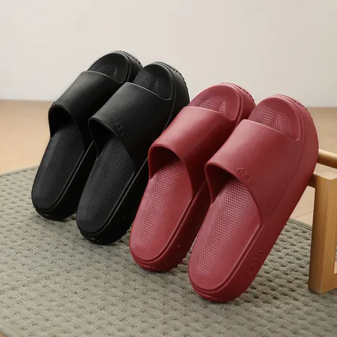 남성 Anti-slip EVA 슬리퍼 여성 부드럽고 아늑한 여름 두꺼운 단독 샌들 커플 남여 하우스 홈 실내 야외 신발 신발