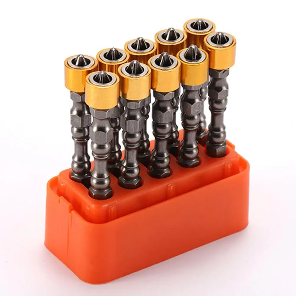 10Pcs PH2 Hardness 65mm Double Cross Head Magnetic Electric Screwdriver Bit Phillips Screw Driver Power Nut Drivers Screw Bit