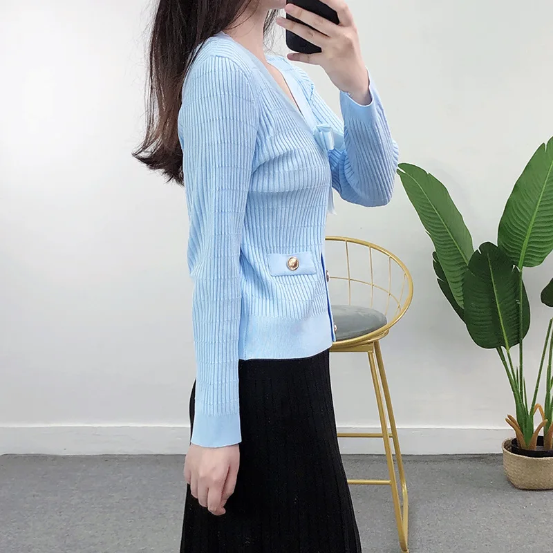 

Butterflies in Spring and Autumn Have Frozen Silk Women Cardigans Femaile Sweaters