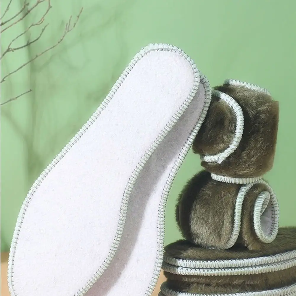 Plush Winter Warm Insoles Thickened Thermal Inserts Breathable Comfortable Foot Pads For Men Women Daily Walking Shoes