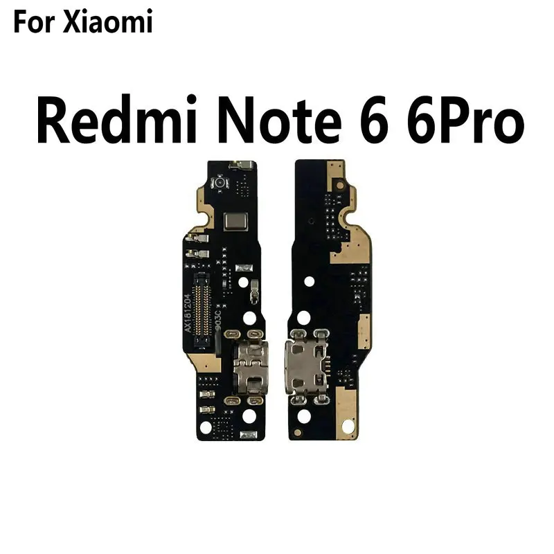 New Microphone Module+USB Charging Port Board Flex Cable Connector Parts For Xiaomi Redmi Note 5 6 7 8 9 Pro Replacement