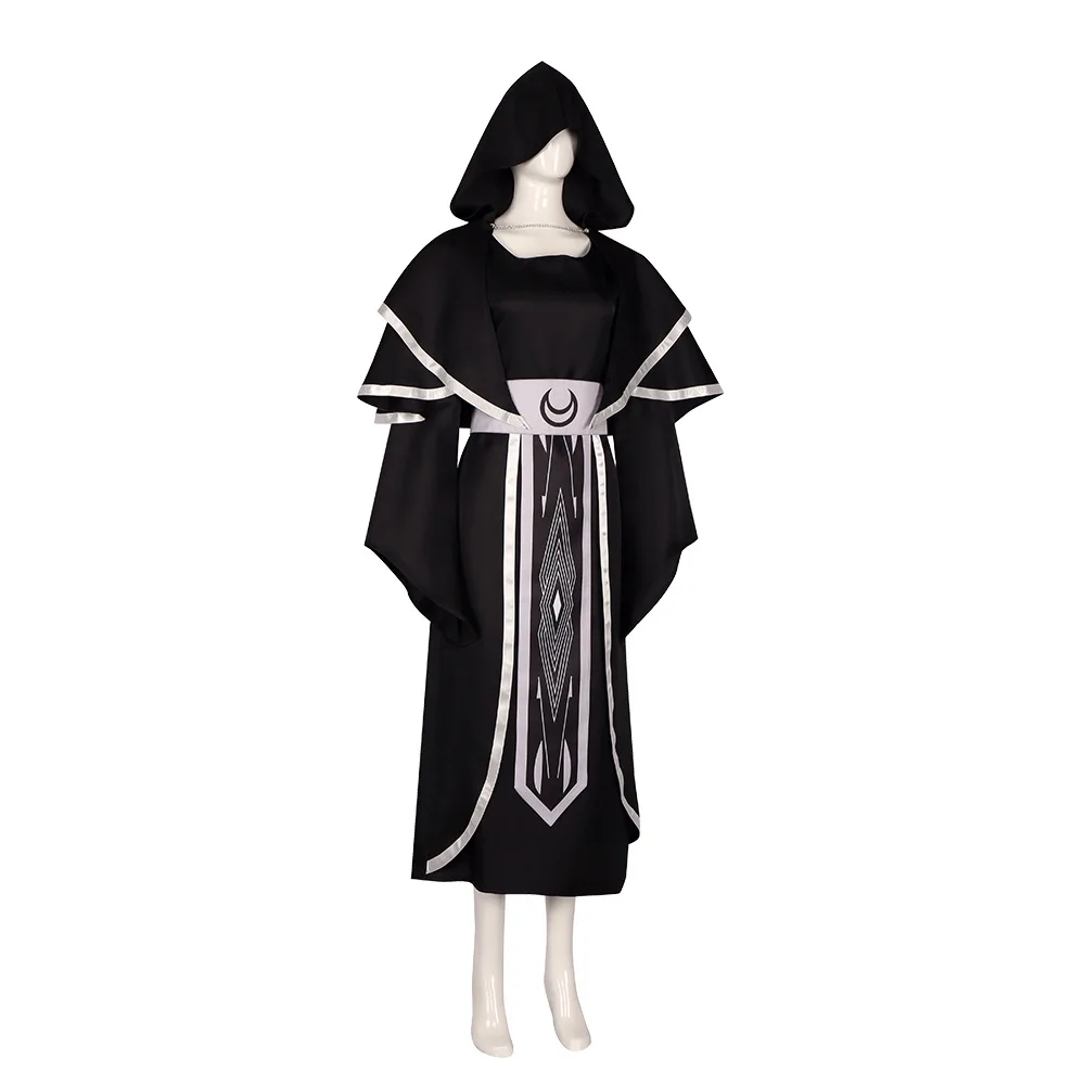 Medieval Hooded Cape Renaissance Mystic Sorcerer Friar Robe Wizard Cosplay Suit Halloween Carnival Party Gothic Priest Outfits